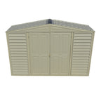 DuraMax 10.5ft x 2.75ft SidePro Vinyl Shed with Foundation Kit 98001