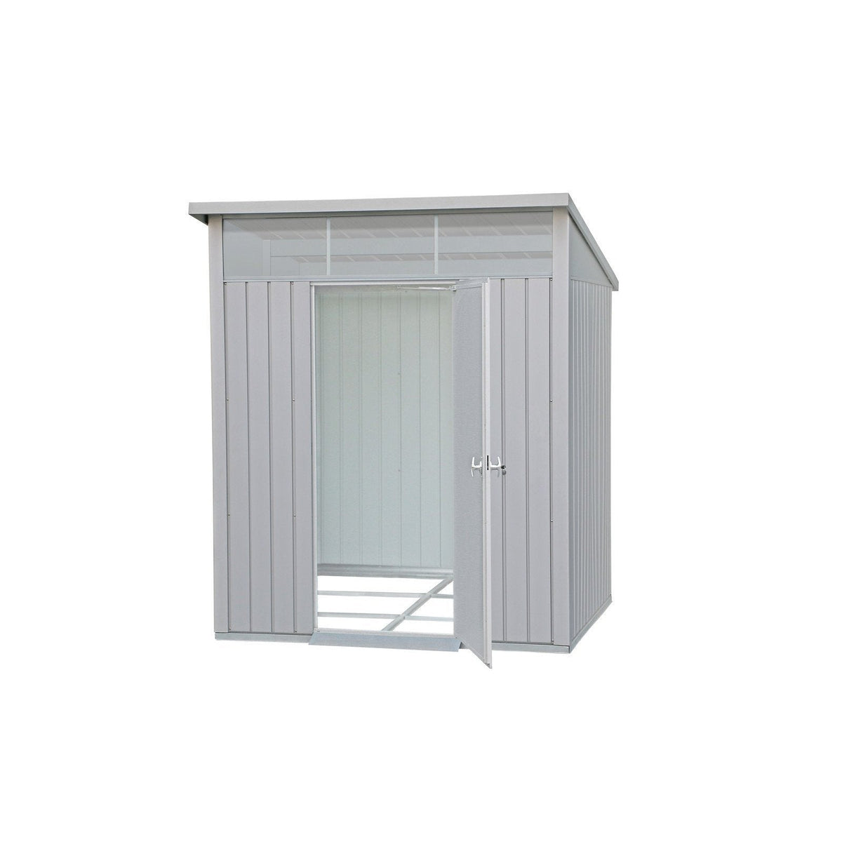 Duramax 6ft x 5ft Palladium Premier Metal Shed - Light Gray 41872