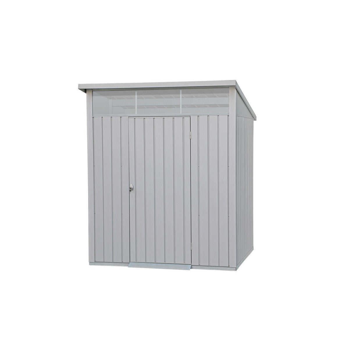 Duramax 6ft x 5ft Palladium Premier Metal Shed - Light Gray 41872