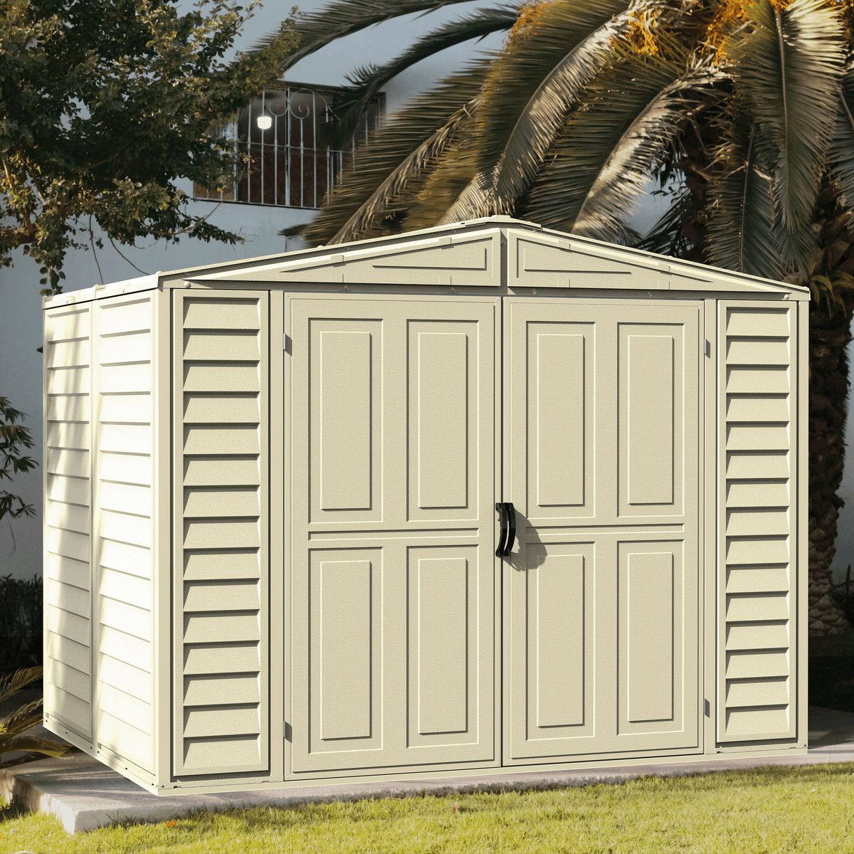 Duramax 8ft x 5.5ft Duramate Vinyl Shed with Foundation 00184