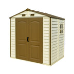 DuraMax 8ft x 5.5ft Storeall Vinyl Shed with Foundation Kit and window 30115