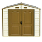 DuraMax 8ft x 5.5ft Storeall Vinyl Shed with Foundation Kit and window 30115