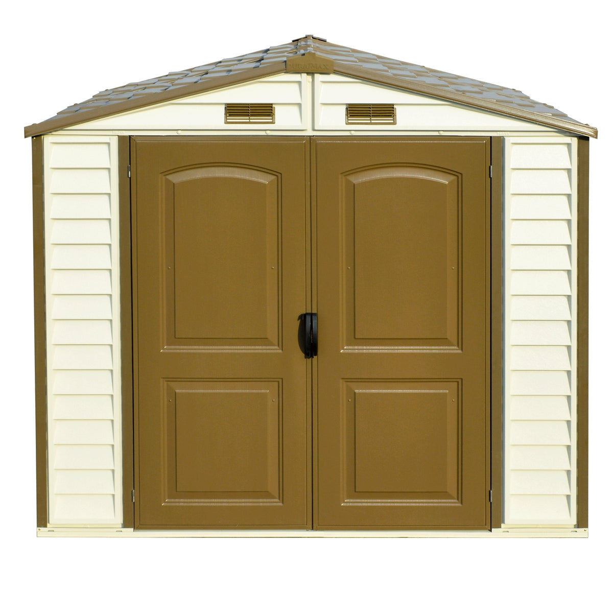 DuraMax 8ft x 5.5ft Storeall Vinyl Shed with Foundation Kit and window 30115