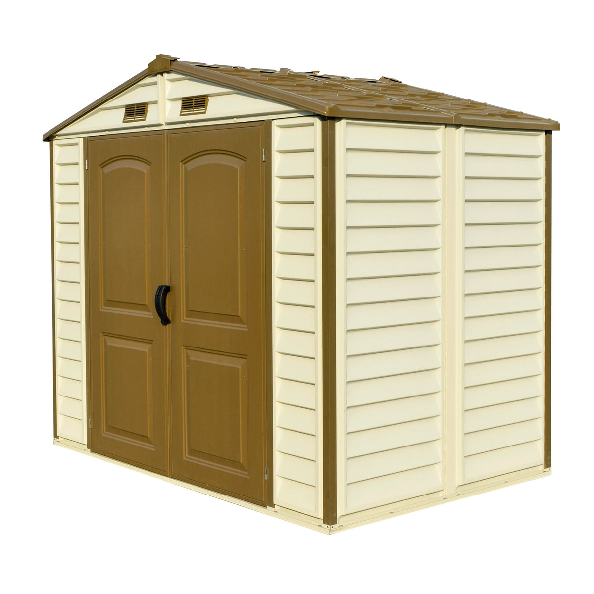 DuraMax 8ft x 5.5ft Storeall Vinyl Shed with Foundation Kit and window 30115