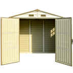 DuraMax 8ft x 5.5ft Storeall Vinyl Shed with Foundation Kit and window 30115