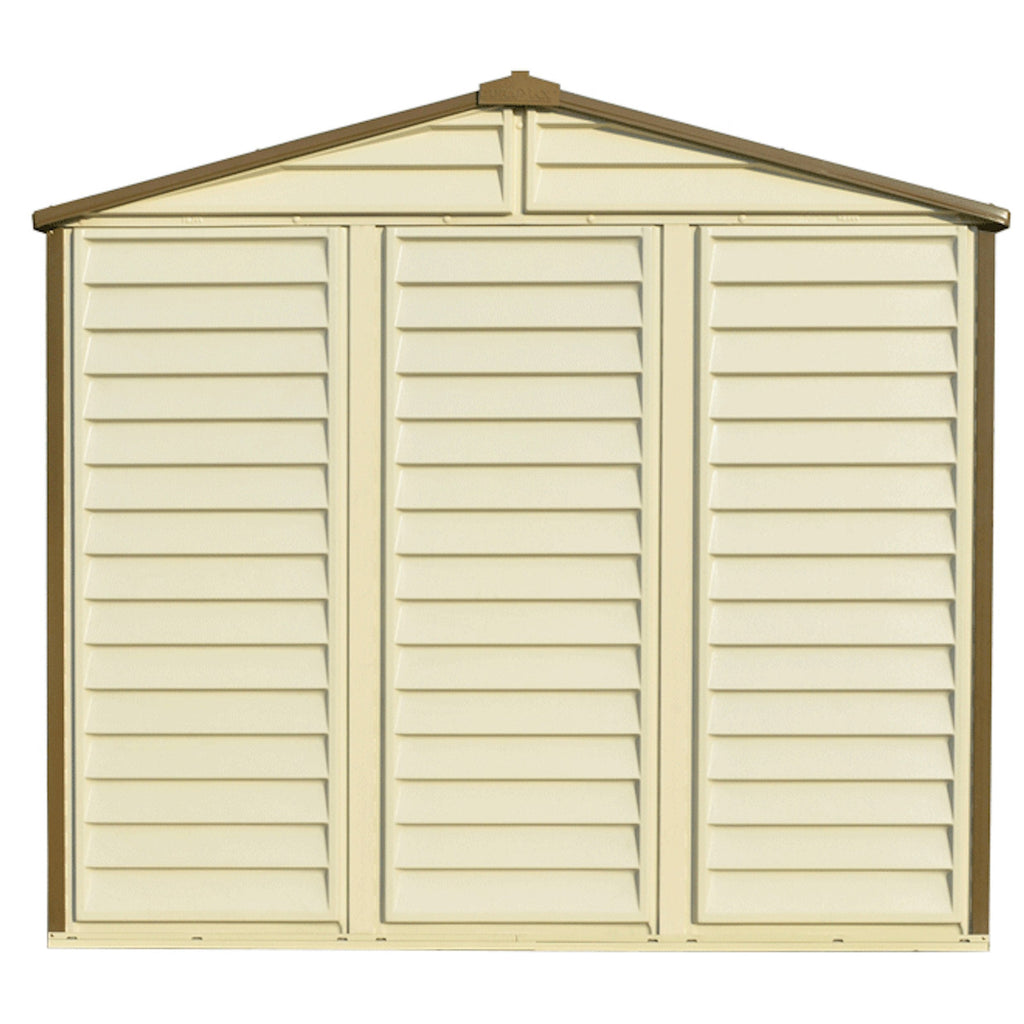 DuraMax 8ft x 5.5ft Storeall Vinyl Shed with Foundation Kit and window 30115