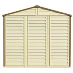 DuraMax 8ft x 5.5ft Storeall Vinyl Shed with Foundation Kit and window 30115