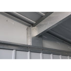 Duramax 8ft x 6ft Palladium Premier Metal Shed Light Gray 41372