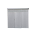 Duramax 8ft x 6ft Palladium Premier Metal Shed Light Gray 41372