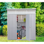 Duramax 8ft x 6ft Palladium Premier Metal Shed Light Gray 41372