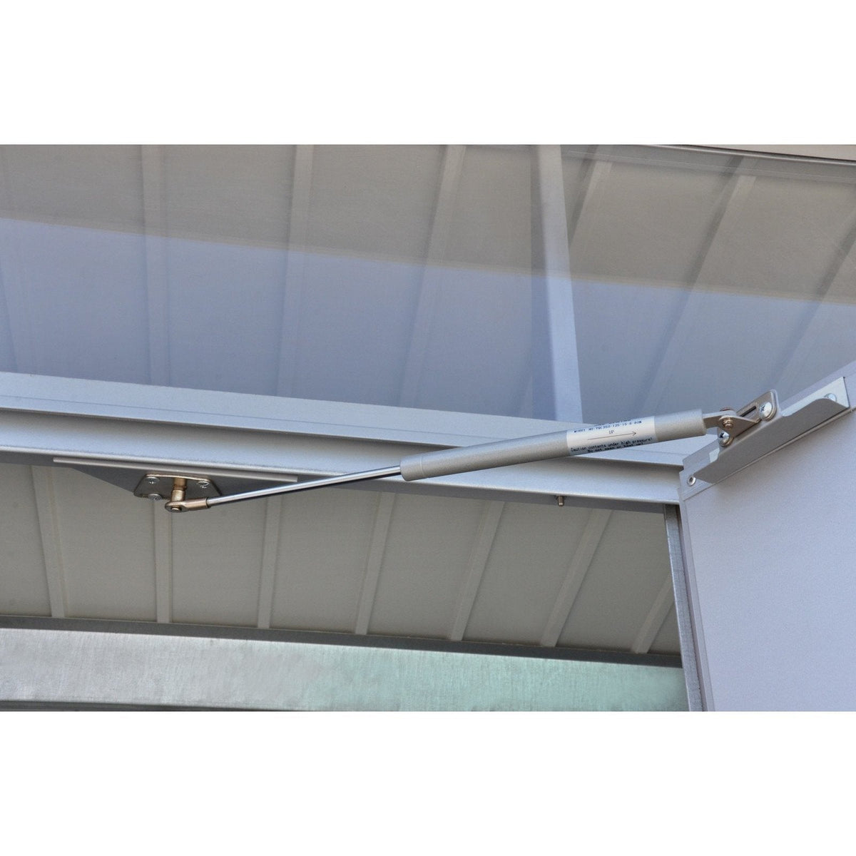 Duramax 8ft x 6ft Palladium Premier Metal Shed Light Gray 41372