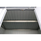 Duramax 8ft x 6ft Palladium Premier Metal Shed Light Gray 41372
