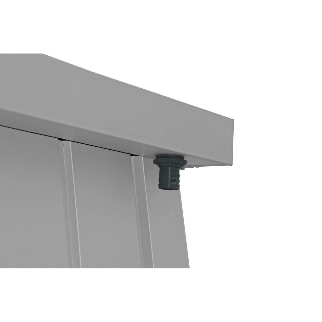 Duramax 8ft x 6ft Palladium Premier Metal Shed Light Gray 41372