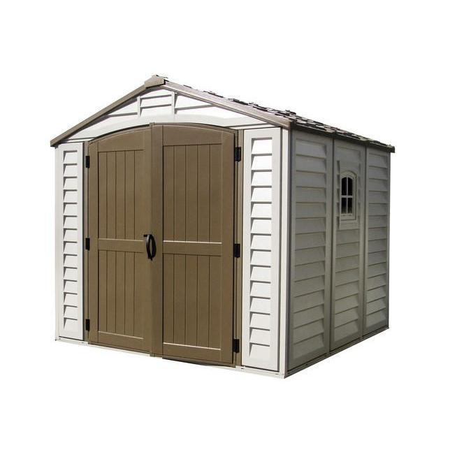 DuraMax 8ft x 8ft DuraPlus Vinyl Shed Kit with Foundation and window