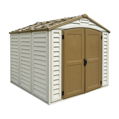 DuraMax 8ft x 8ft DuraPlus Vinyl Shed Kit with Foundation and window