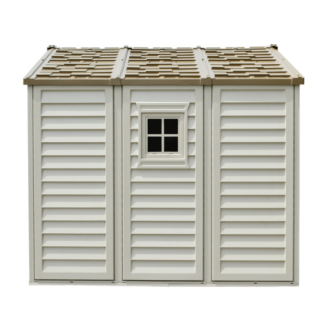 DuraMax 8ft x 8ft DuraPlus Vinyl Shed Kit with Foundation and window