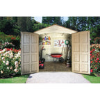 DuraMax 8ft x 8ft DuraPlus Vinyl Shed Kit with Foundation and window