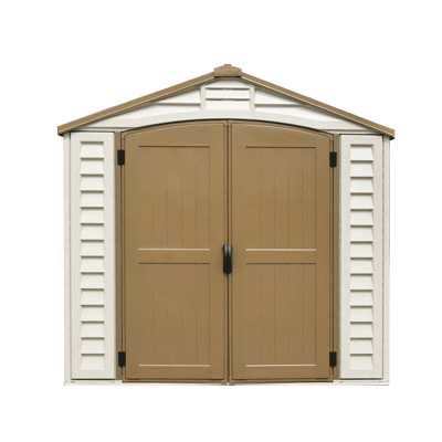 DuraMax 8ft x 8ft DuraPlus Vinyl Shed Kit with Foundation and window