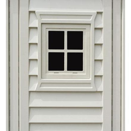 DuraMax 8ft x 8ft DuraPlus Vinyl Shed Kit with Foundation and window