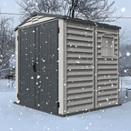 DuraMax Plus 6ft x6ft Storemate Vinyl Shed with Molded Floor 30425