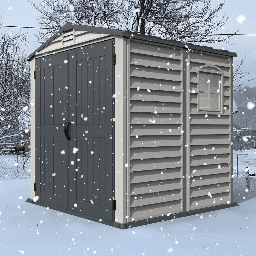 DuraMax Plus 6ft x6ft Storemate Vinyl Shed with Molded Floor 30425