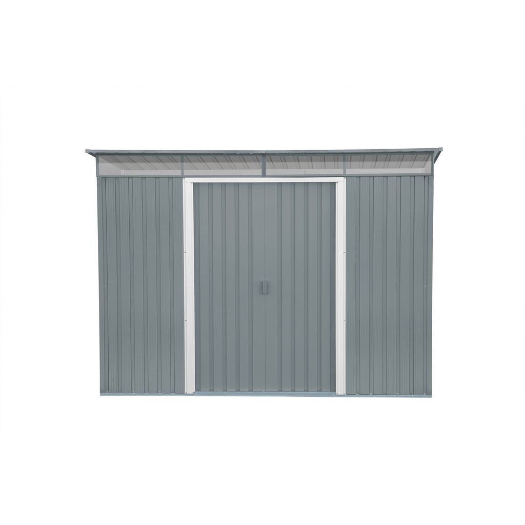Duramax TOP Pent Roof Skylight 8 x 6 Metal Storage Shed - Light Gray 20552