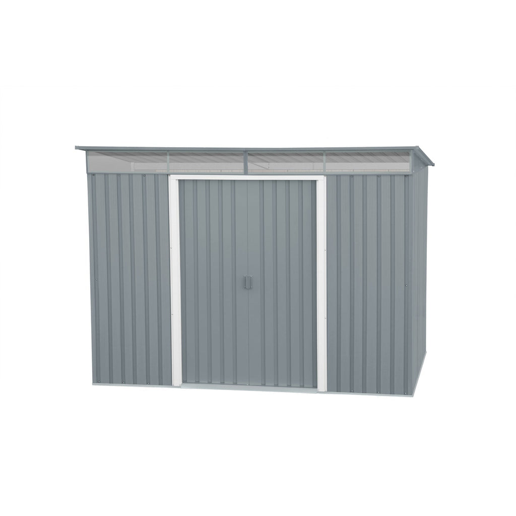 Duramax TOP Pent Roof Skylight 8 x 6 Metal Storage Shed - Light Gray 20552
