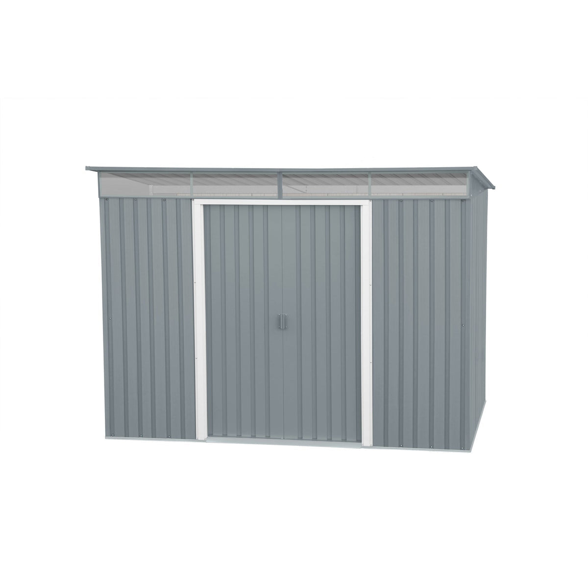 Duramax TOP Pent Roof Skylight 8 x 6 Metal Storage Shed - Light Gray 20552