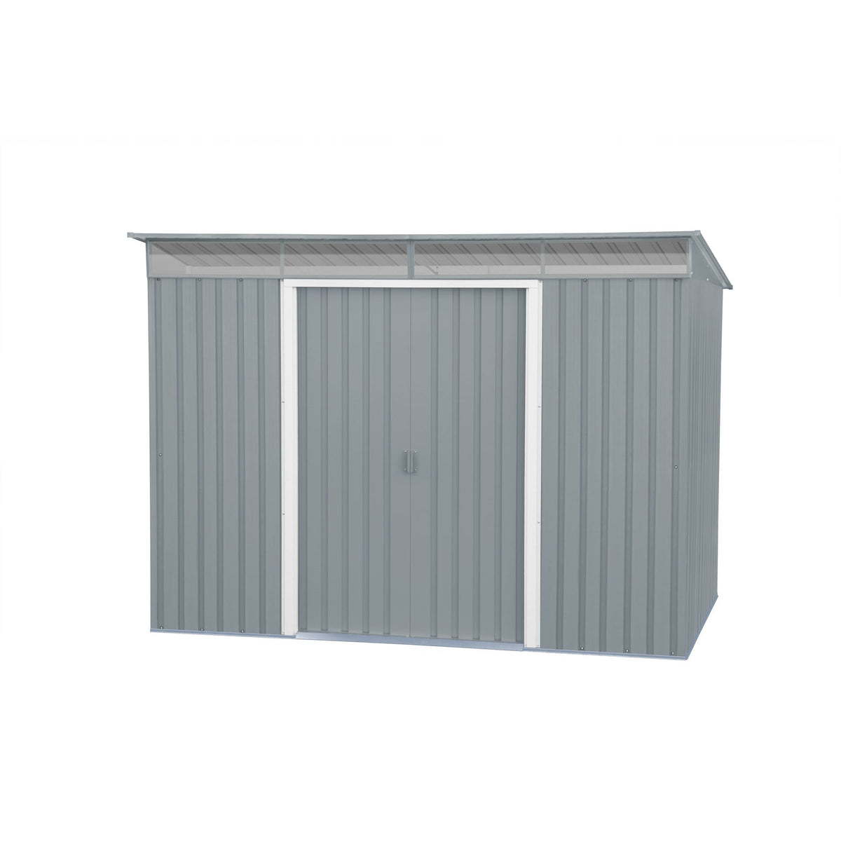 Duramax TOP Pent Roof Skylight 8 x 6 Metal Storage Shed - Light Gray 20552