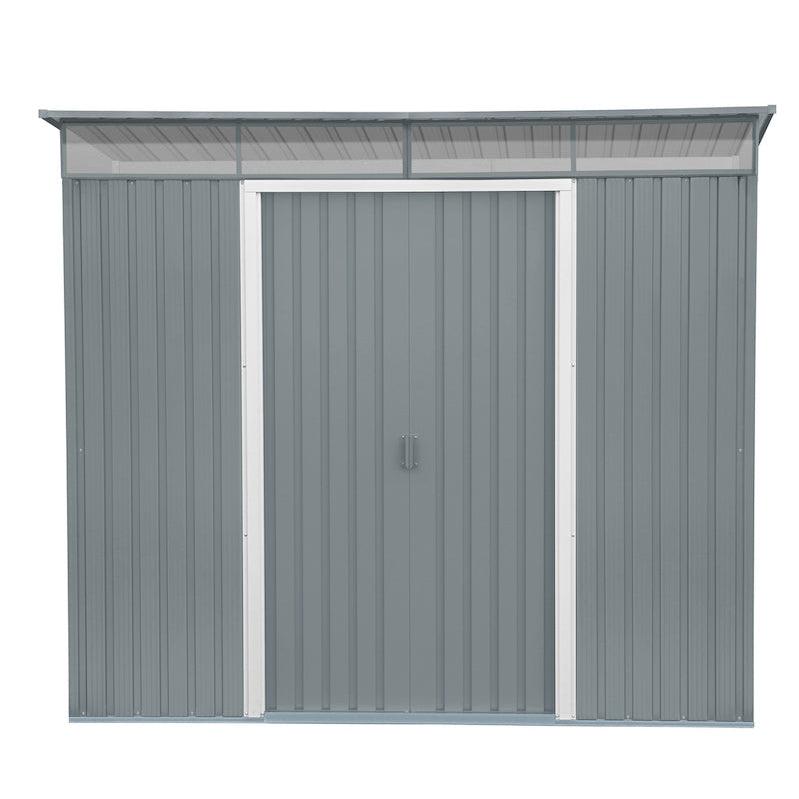 Duramax TOP Pent Roof Skylight 8 x 6 Metal Storage Shed - Light Gray 20552