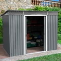 Duramax TOP Pent Roof Skylight 8 x 6 Metal Storage Shed - Light Gray 20552