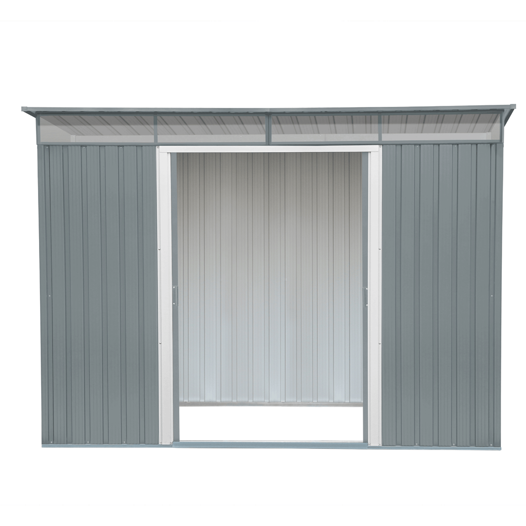 Duramax TOP Pent Roof Skylight 8 x 6 Metal Storage Shed - Light Gray 20552