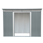 Duramax TOP Pent Roof Skylight 8 x 6 Metal Storage Shed - Light Gray 20552