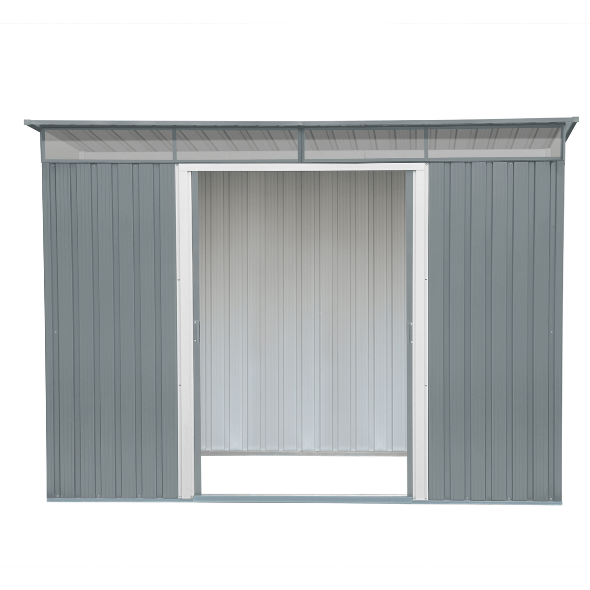 Duramax TOP Pent Roof Skylight 8 x 6 Metal Storage Shed - Light Gray 20552