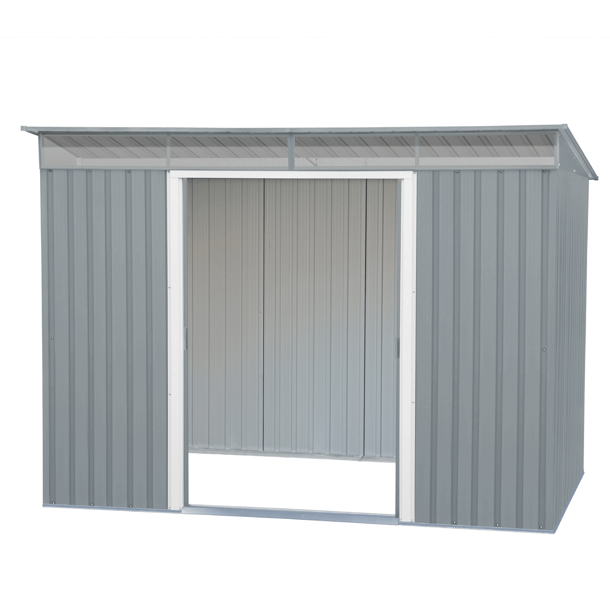 Duramax TOP Pent Roof Skylight 8 x 6 Metal Storage Shed - Light Gray 20552