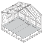DuraMax 10.5 ft x 8ft Woodbridge Plus Shed w/ Foundation Kit & Window 40214