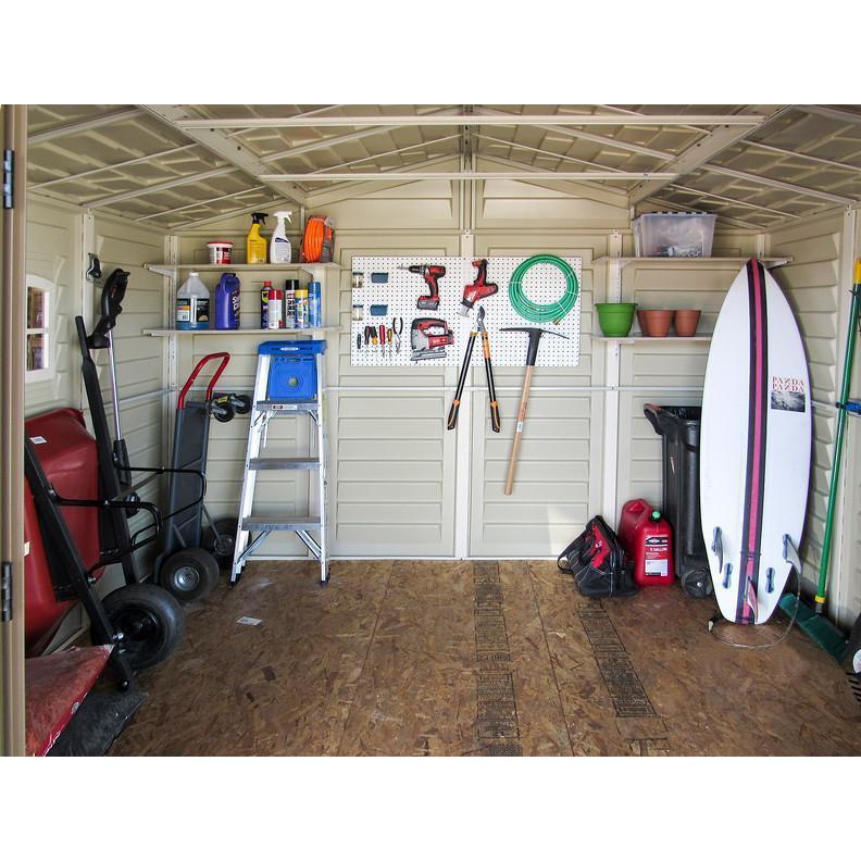 DuraMax 10.5 ft x 8ft Woodbridge Plus Shed w/ Foundation Kit & Window 40214