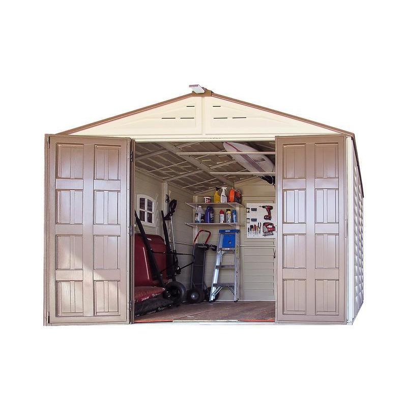 DuraMax 10.5 ft x 8ft Woodbridge Plus Shed w/ Foundation Kit & Window 40214