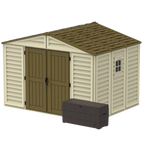 DuraMax 10.5 ft x 8ft Woodbridge Plus Shed w/ Foundation Kit & Window 40214