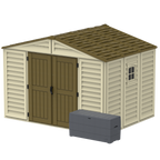 DuraMax 10.5 ft x 8ft Woodbridge Plus Shed w/ Foundation Kit & Window 40214