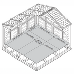 DuraMax 10.5ft x 10.5 ft Woodbridge Plus Vinyl Shed w/ Foundation Kit & Window 40224