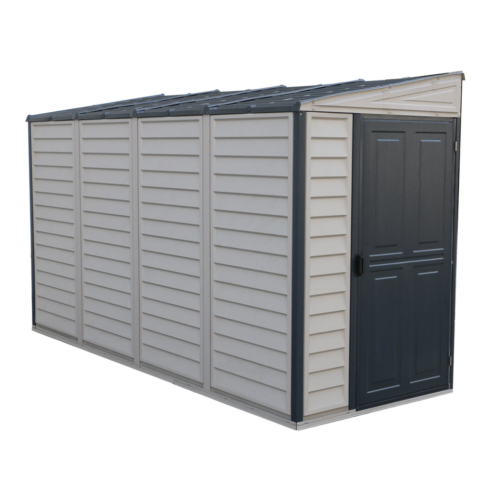 Duramax 4ft x 10ft Sidemate Plus Vinyl Resin Outdoor Storage Shed With Foundation Kit 36725