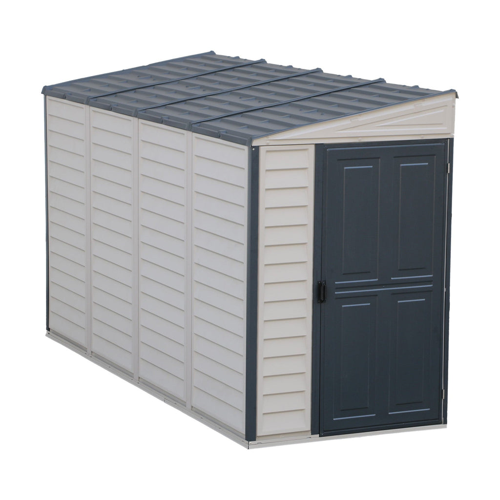 Duramax 4ft x 10ft Sidemate Plus Vinyl Resin Outdoor Storage Shed With Foundation Kit 36725