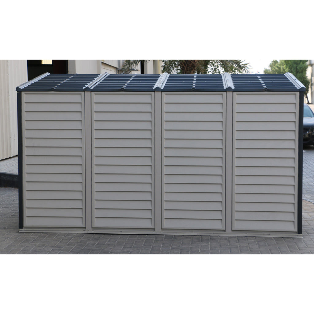 Duramax 4ft x 10ft Sidemate Plus Vinyl Resin Outdoor Storage Shed With Foundation Kit 36725