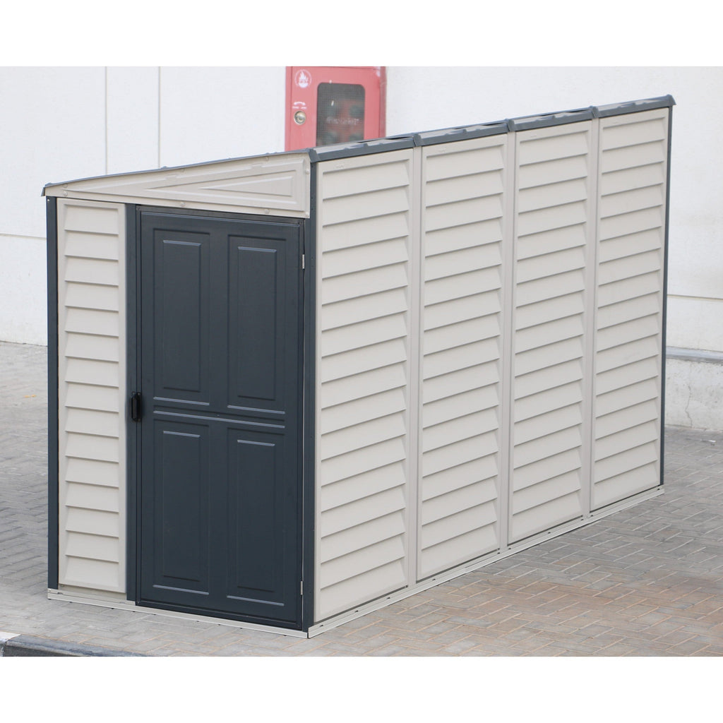 Duramax 4ft x 10ft Sidemate Plus Vinyl Resin Outdoor Storage Shed With Foundation Kit 36725