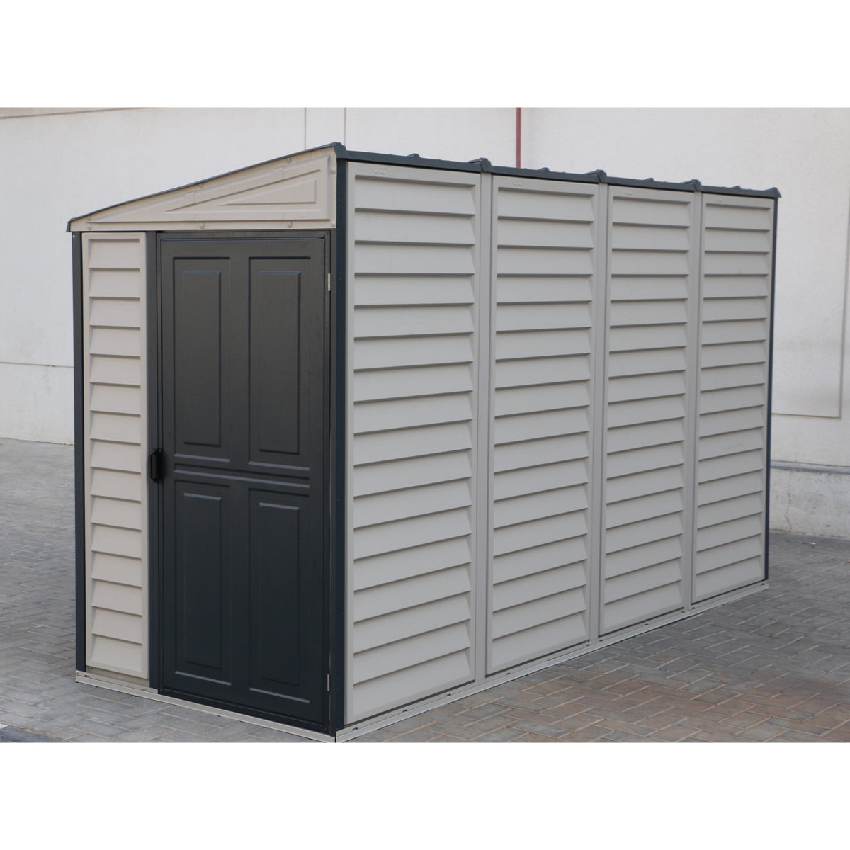 Duramax 4ft x 10ft Sidemate Plus Vinyl Resin Outdoor Storage Shed With Foundation Kit 36725