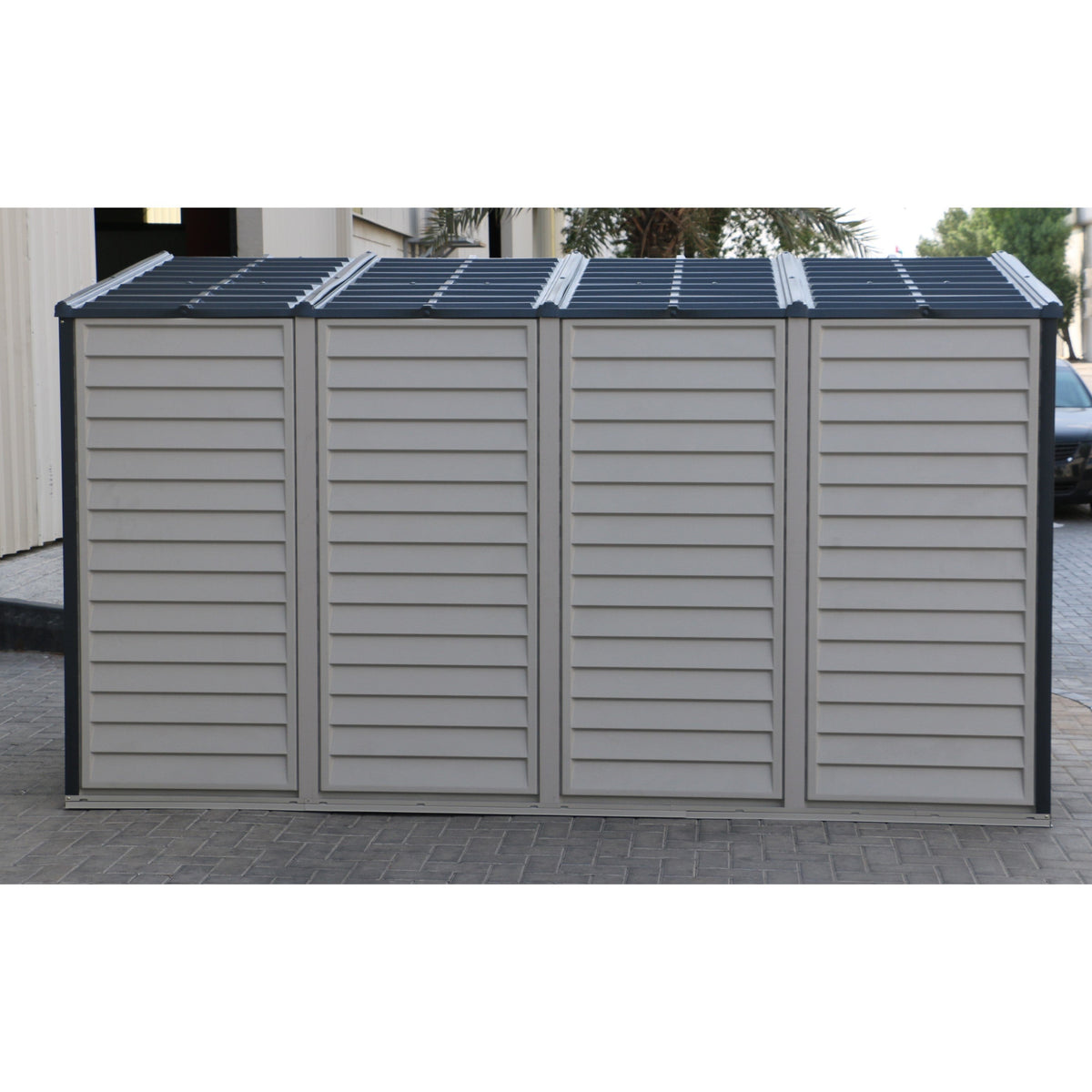 Duramax 4ft x 10ft Sidemate Plus Vinyl Resin Outdoor Storage Shed With Foundation Kit 36725