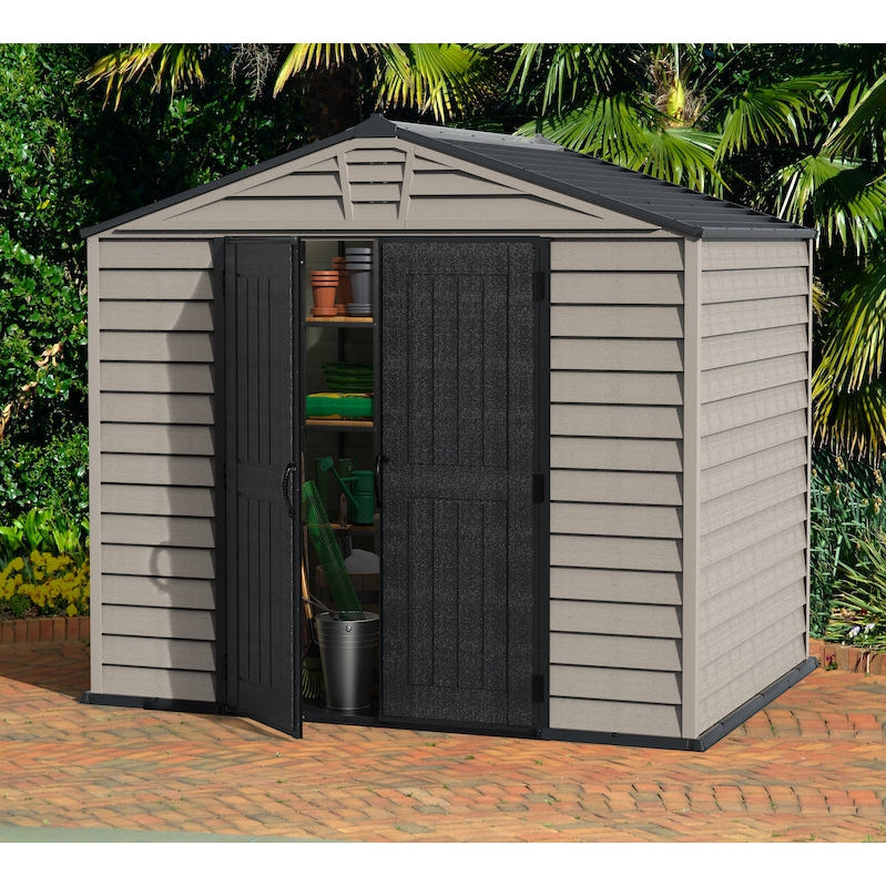 DuraMax StoreMax Plus 10.5x8 Ft with Molded Floor Vinyl Storage Shed 30225