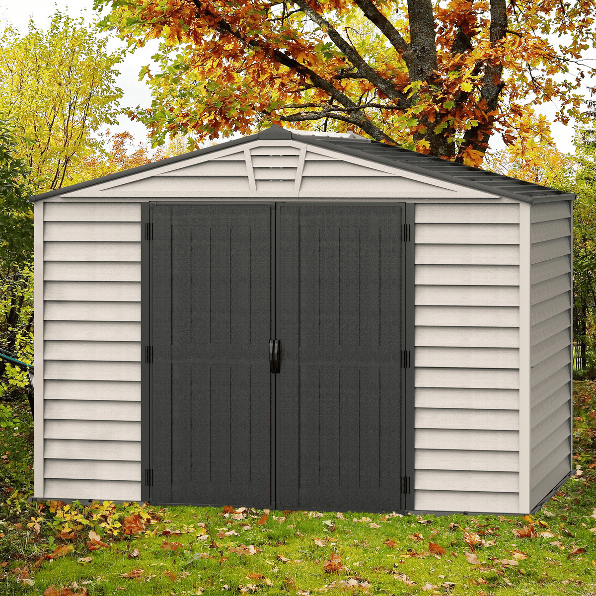 DuraMax StoreMax Plus 10.5x8 Ft with Molded Floor Vinyl Storage Shed 30225