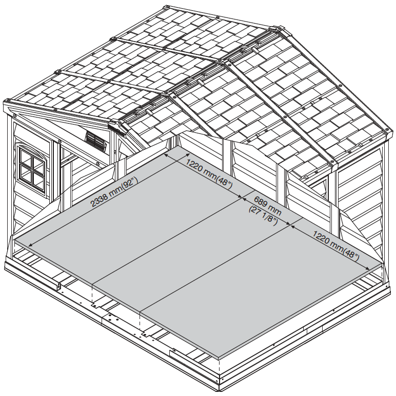 Duramax Woodside Plus 10.5x8 Vinyl Resin Outdoor Storage Shed With Foundation Kit 30227